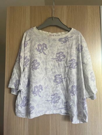 Tee shirt dragons violets