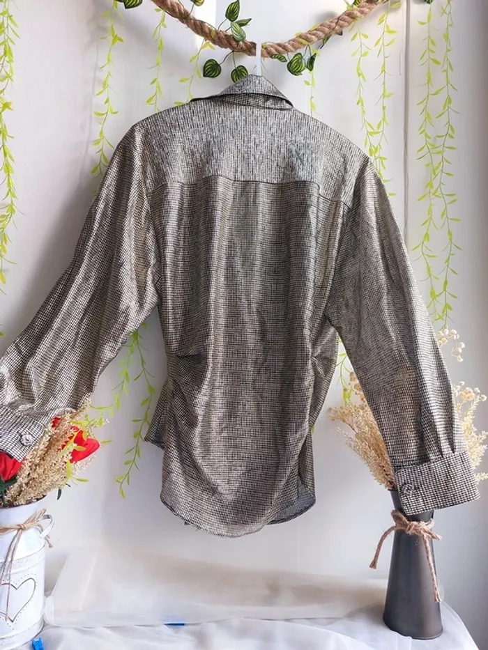Blouse Zara – S – Noir Doré – État : Excellent - photo numéro 2
