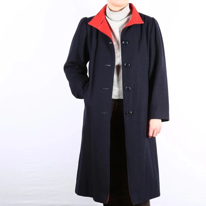 Magnifique manteau vintage en laine marine (#23392) - photo numéro 6