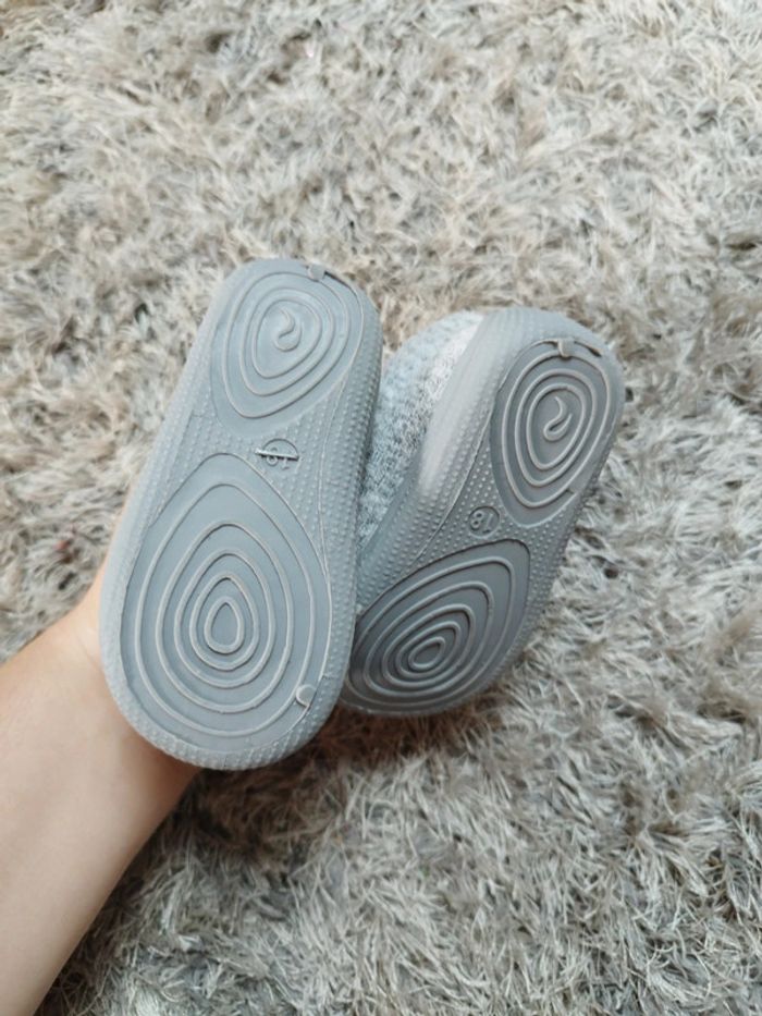 Chausson à fermeture éclair gris et rose Lulu castagnette pointure 18 - photo numéro 2
