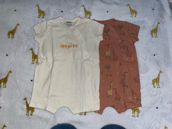 Lots 2 barboteuse girafe