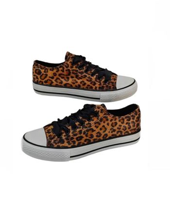 Baskets Merry Scott motif léopard lacets Taille 38