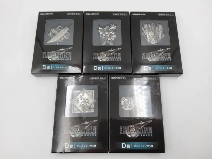 Final Fantasy VII Remake Hatsubai Kinen Kuji D Prize - Complete Collection of Badges
