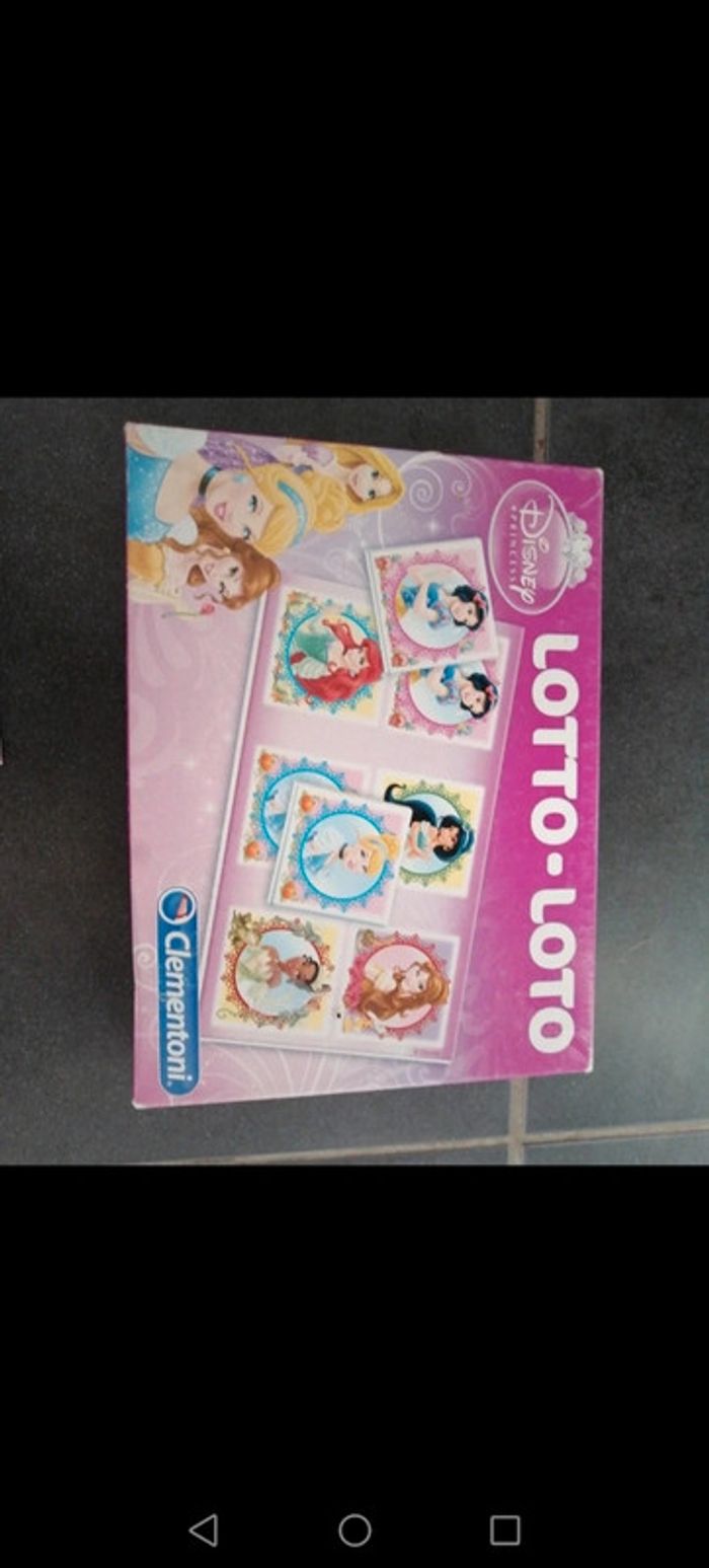 Jeu loto Disney princesse