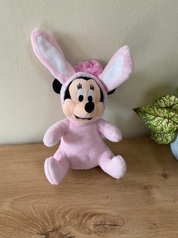 Doudou peluche minnie déguisé en lapin rose Disney nicotoy
