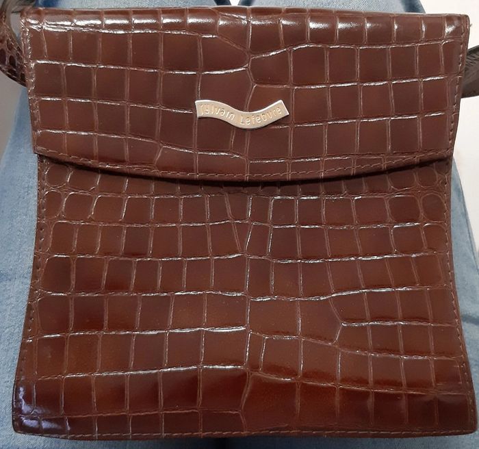 Magnifique sac vintage Sylvain Lefebvre en cuir imitation serpent - photo numéro 5