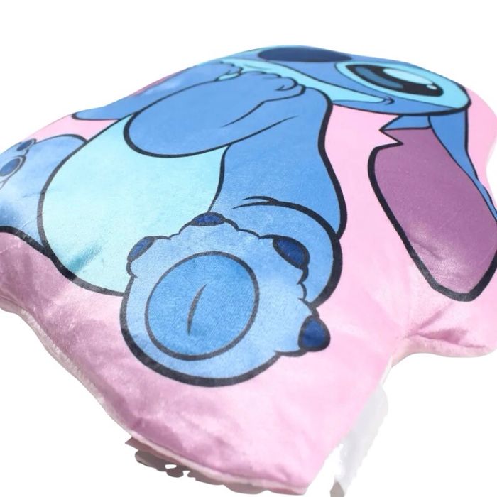 Coussin stitch en velours rose - photo numéro 2