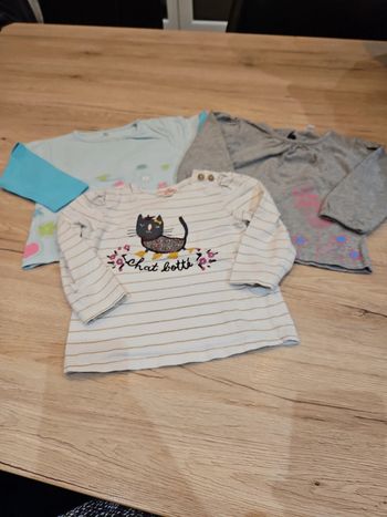 Lot T-shirt ML 18 mois