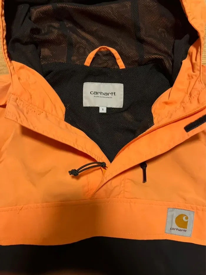 Veste coupe-vent carhartt orange et noir taille S - photo numéro 5