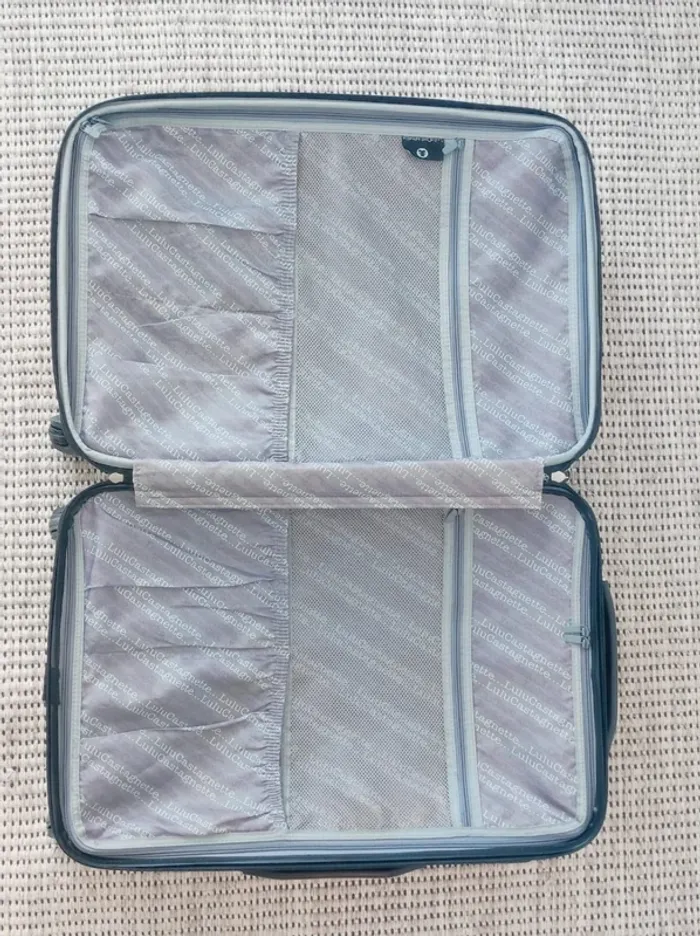 Grande valise fleur violet à roulette / Lulu Castagnette - 60L - photo numéro 10