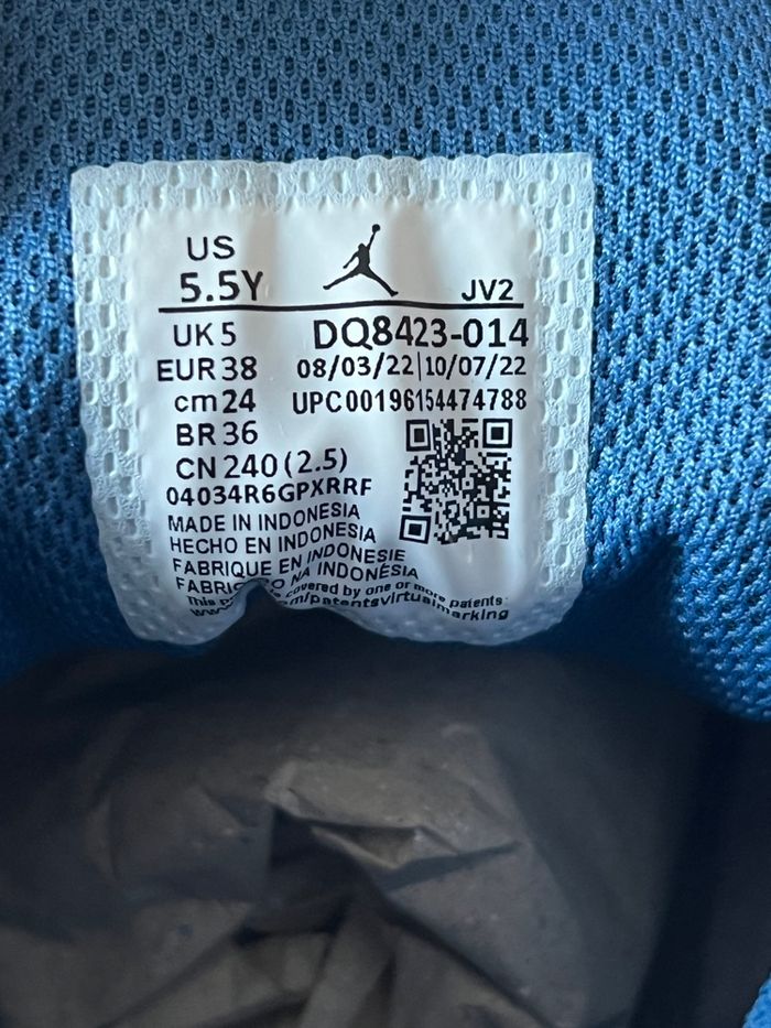 Nike air Jordan 1 Mid true blue gris bleu blanc 38 - photo numéro 6