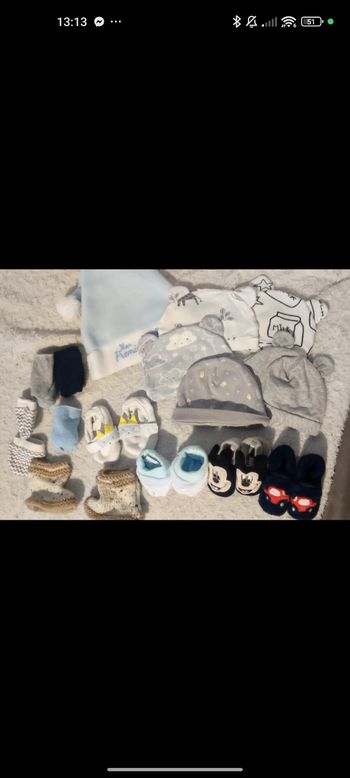 Lot bonnet + chaussons