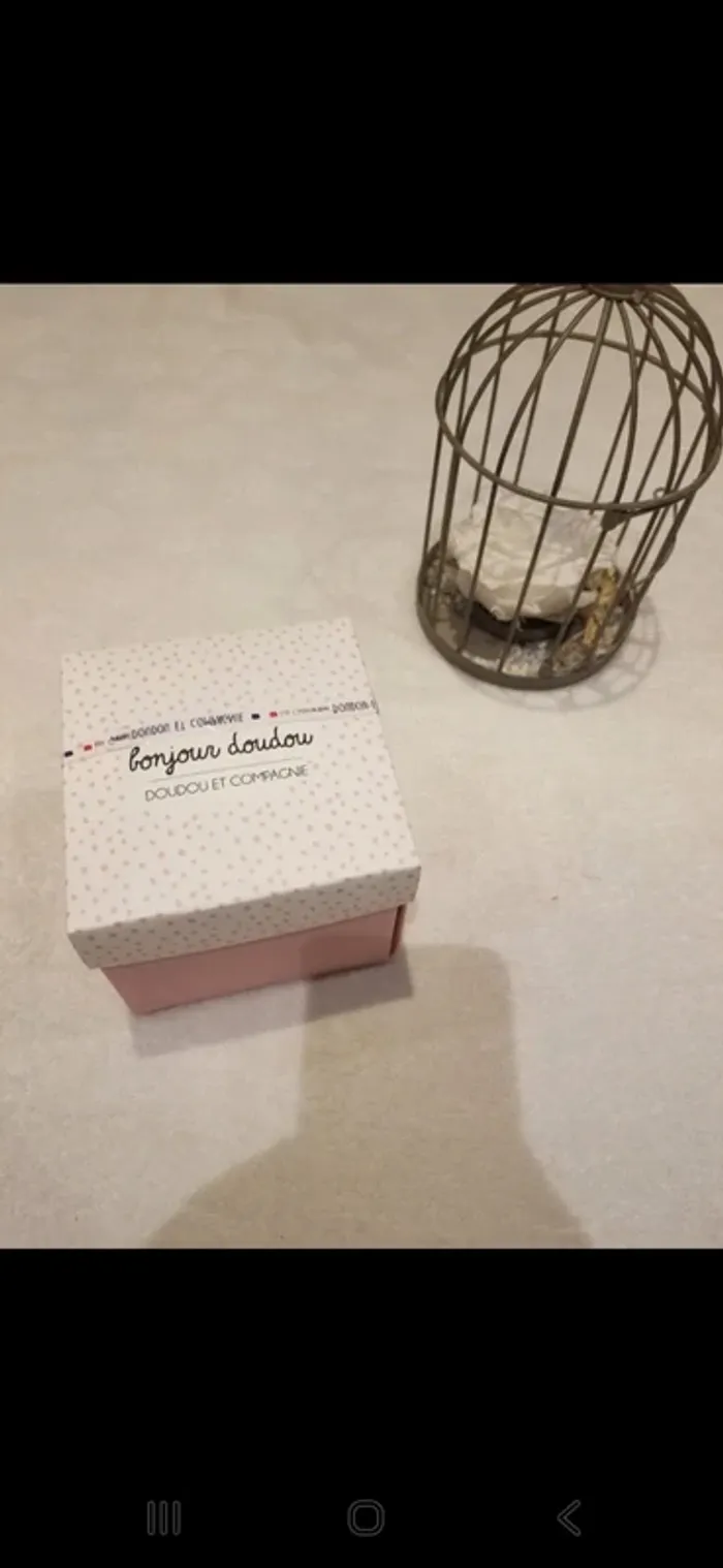 Doudou mouchoir lapin rose - photo numéro 2