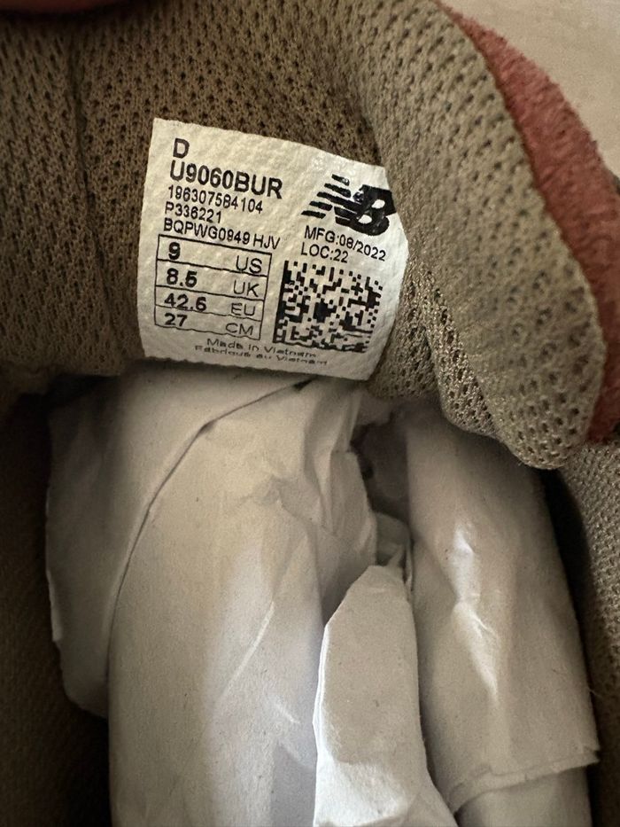 New Balance 9060 Chênes/Bordeaux - photo numéro 4