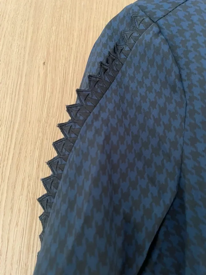 Robe bleu noir maison scotch  pied de poule - photo numéro 3