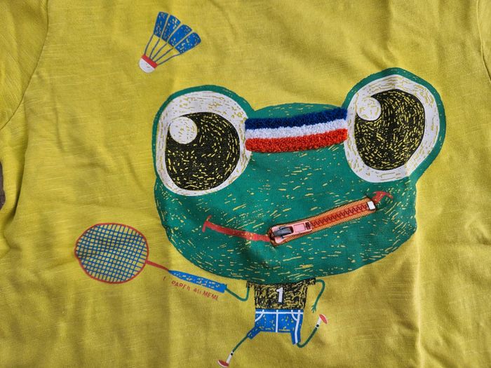 T.shirt manches courtes jaune Du pareil au même 5 ans - photo numéro 3