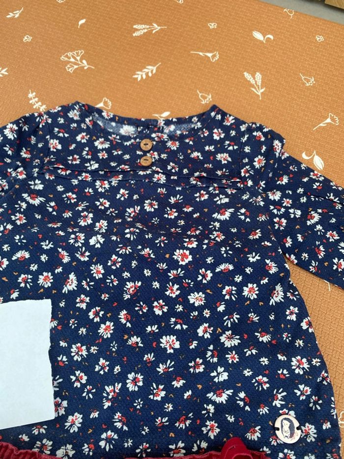 Blouse + short + collants 9 mois - photo numéro 3