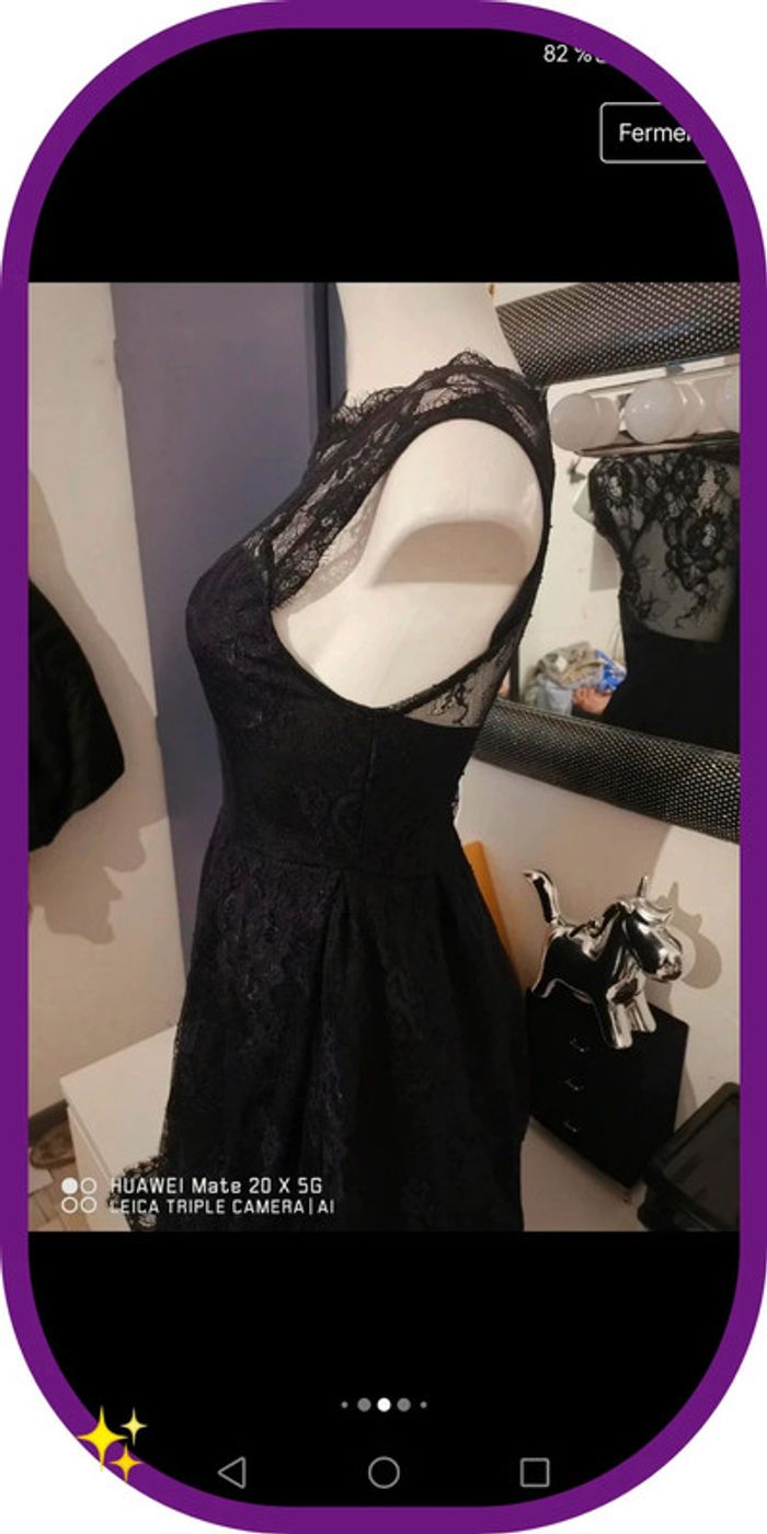 robe dentelle sabrina taille s noir - photo numéro 14