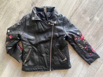 Veste simili cuir  brodé 3 ans