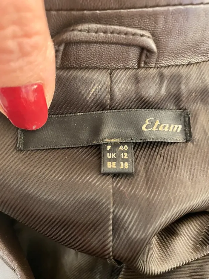 Veste en cuir véritable - photo numéro 6