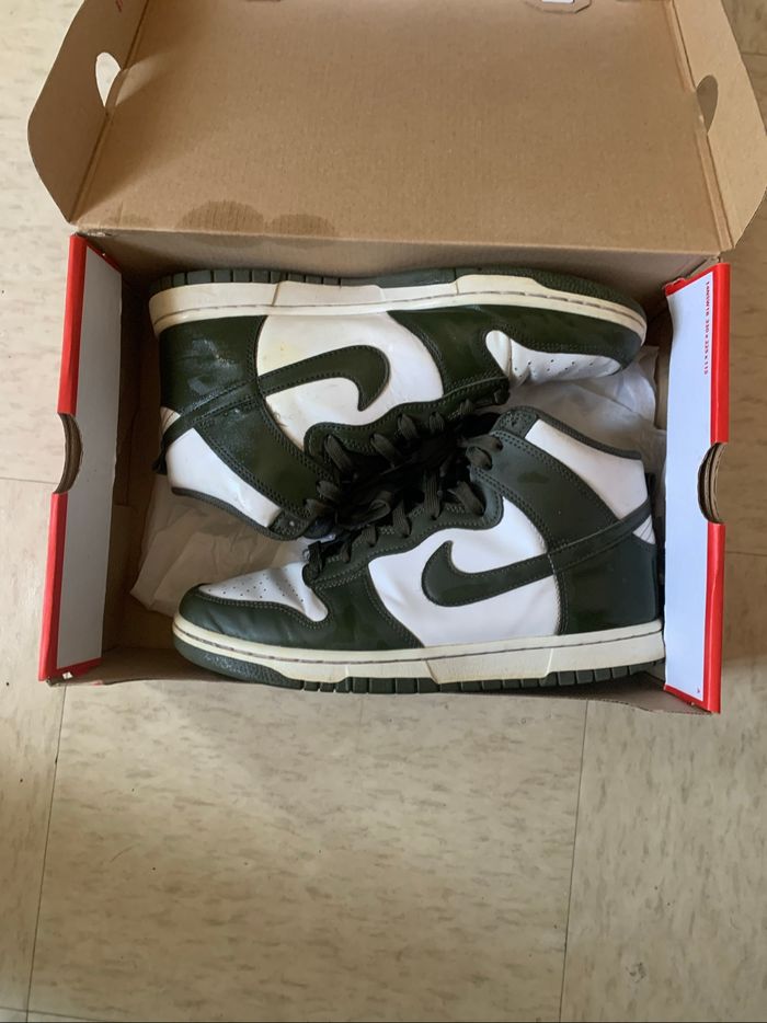 Nike Dunk High Rétro White/Cargo kaki - photo numéro 2