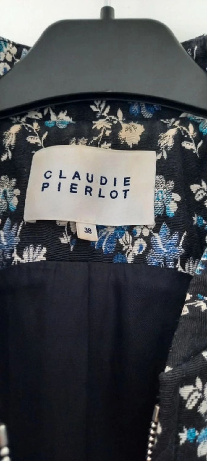 Veste fleuris noir, marine, blanc, noir Claudie Pierlot 38 - photo numéro 10