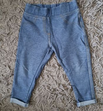 Pantalon legging style jeans bleu 12-18mois