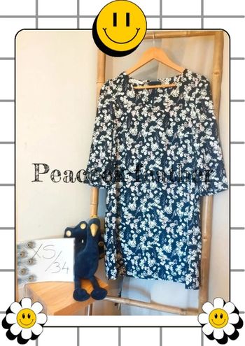 Robe Promod 34 bleue fleurie