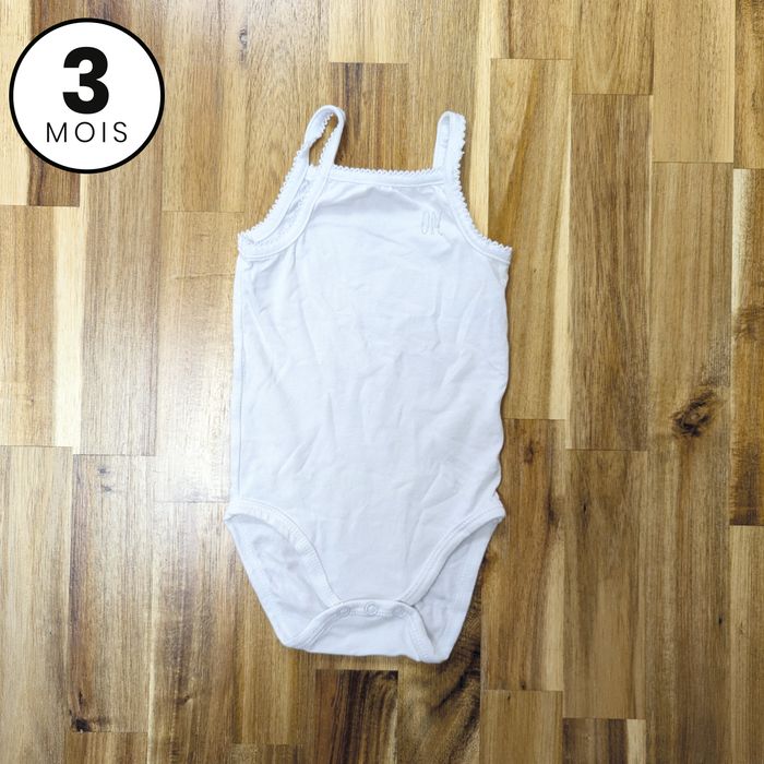 Lot de 3 body  blanc 3 mois - photo numéro 2