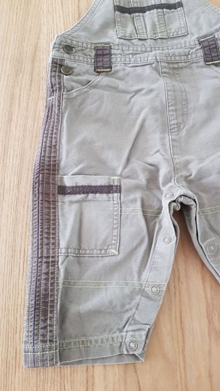 Salopette Sergent Major gris beige 12 mois - photo numéro 4