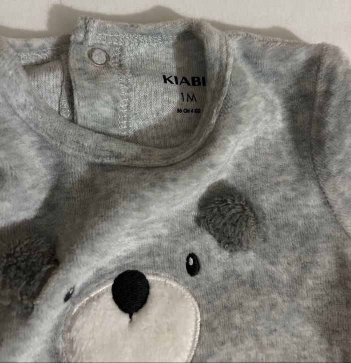 Pyjama bébé KIABI 1 mois – motif ours - photo numéro 2