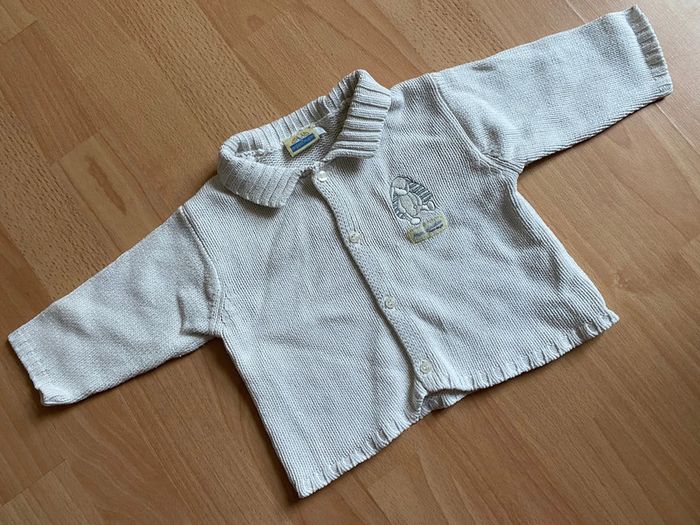 Beau gilet blanc ML Sergent Major T. 9 mois/71 cm garçon