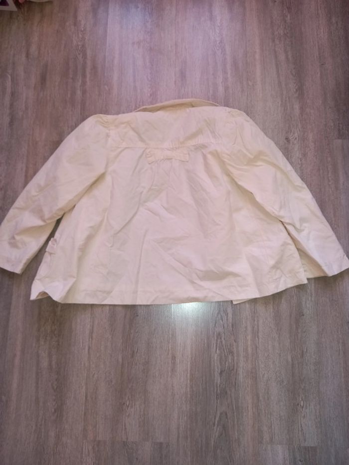 veste imperméable crème courte NKY taille 10 ans - photo numéro 2