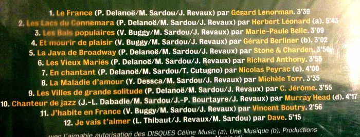CD musique Sardou ils chantent - photo numéro 3