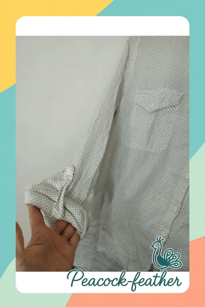 Chemise Jennyfer blanche à pois 38 - photo numéro 7