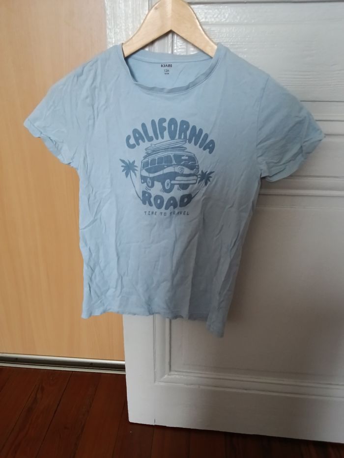 Tee-shirt Kiabi bleu clair et bleu