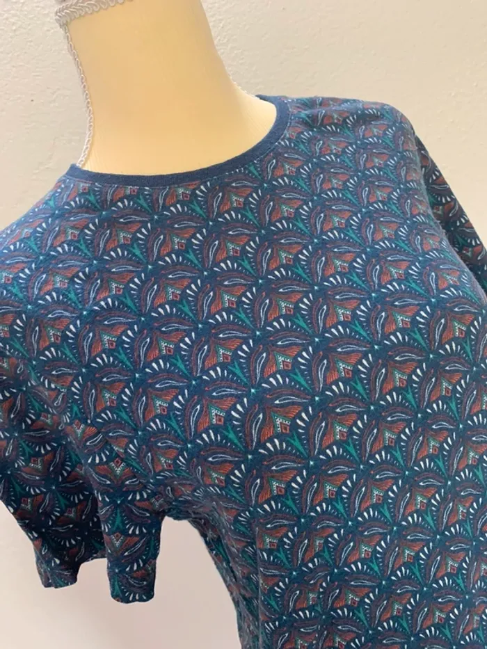 T-shirt à motif bleu - Instinct - Taille L - photo numéro 2