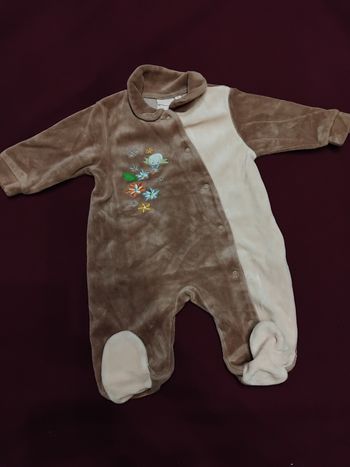 Pyjama 1 mois velours bébé