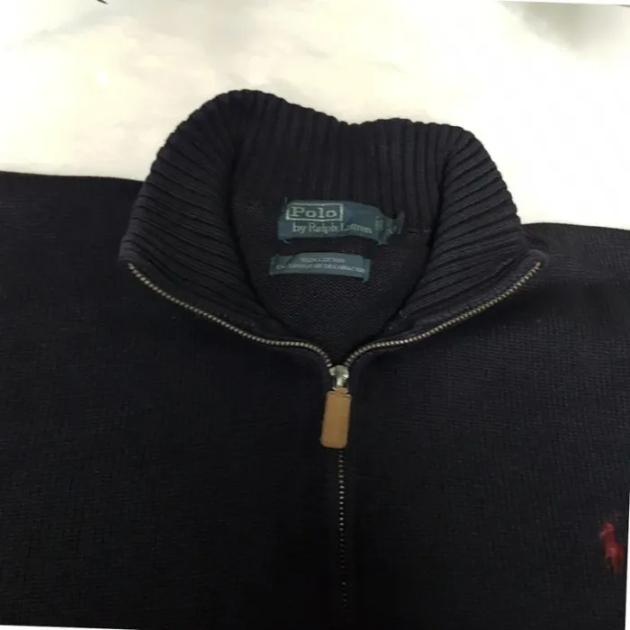 Pull Camionneur half demi zip Ralph Lauren XL Noir - photo numéro 4