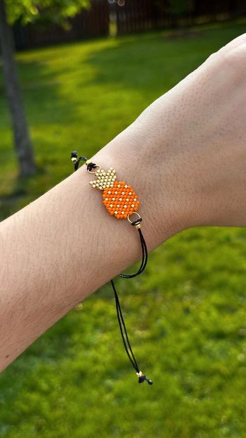 Bracelet ananas tissé taille réglable 🍍