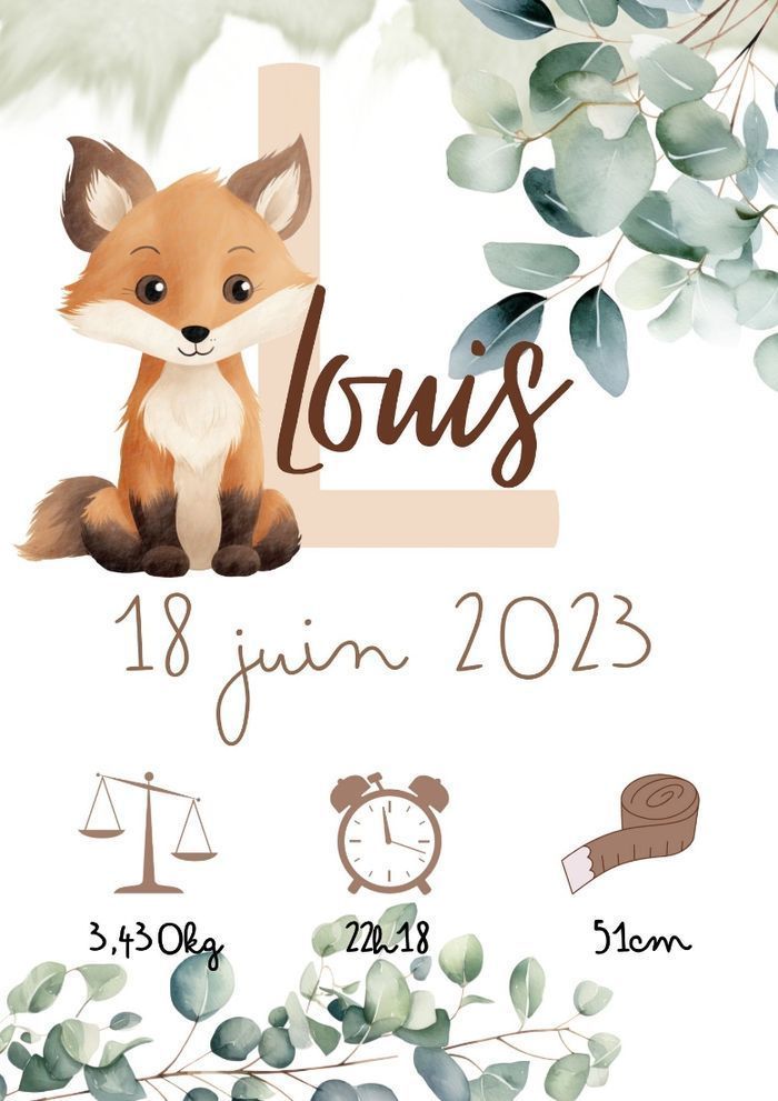 affiche naissance personnalisé - photo numéro 2