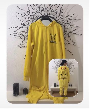 Combinaison Pyjama Kigurumi Pikachu Pokémon Jaune Unisexe Taille S