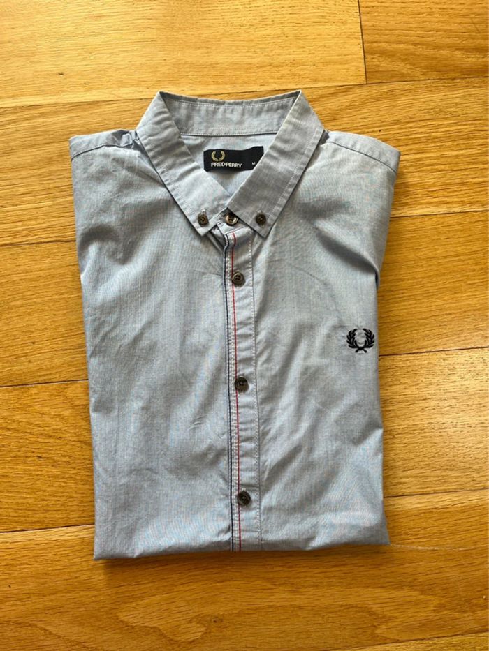 👕 Chemisette bleu clair Fred Perry – Taille M - 100% coton – Très bon état - photo numéro 7