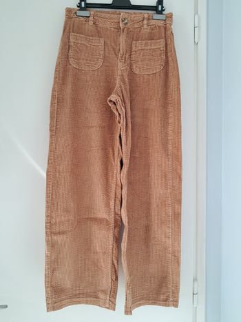 Pantalon large 12 ans style velours 