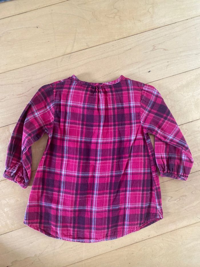 Blouse / tunique à carreaux - 24 mois - photo numéro 3