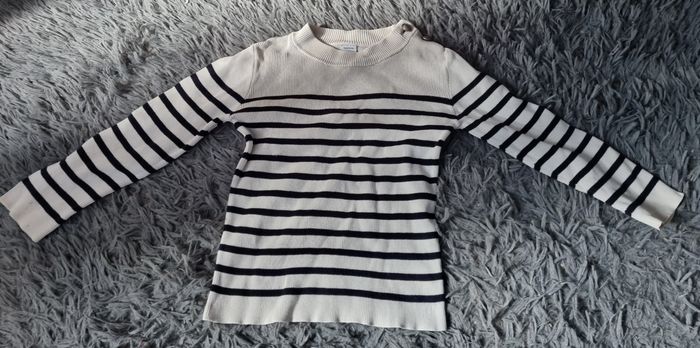 Pull côtelé à rayures style Marin 5ans mixte