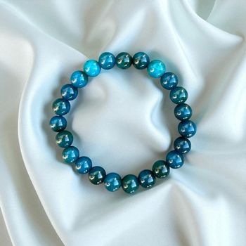 Bracelet en pierre naturelle 8mm – Apatite – Neuf jamais porté