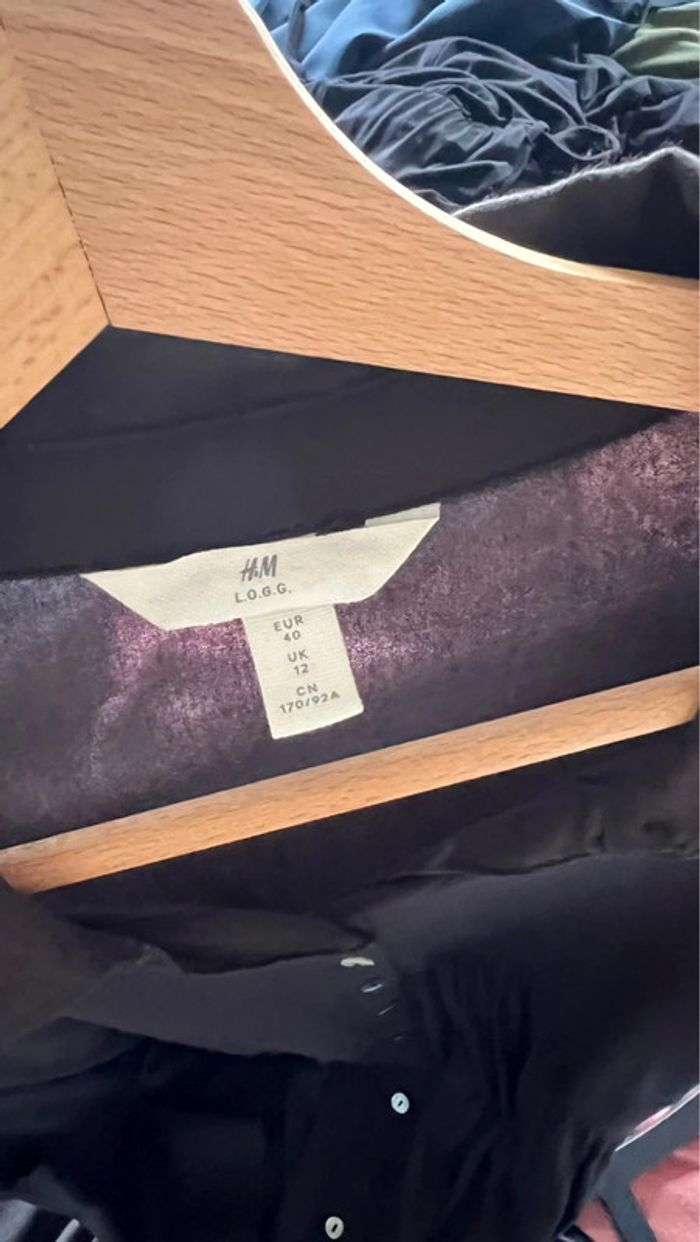 Tunique chemise femme noire H&M taille 40 - photo numéro 6