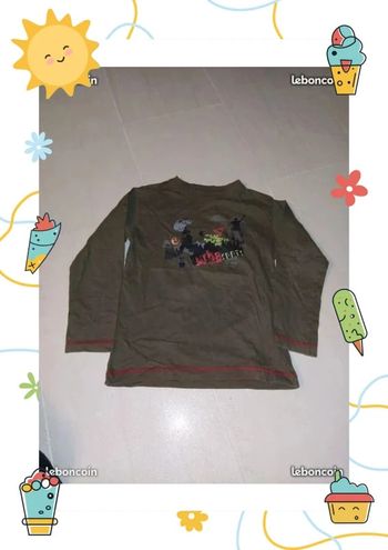 sweat manches longues kaki 8 ans