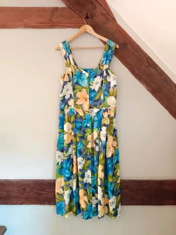 Robe débardeur jupon fleurie